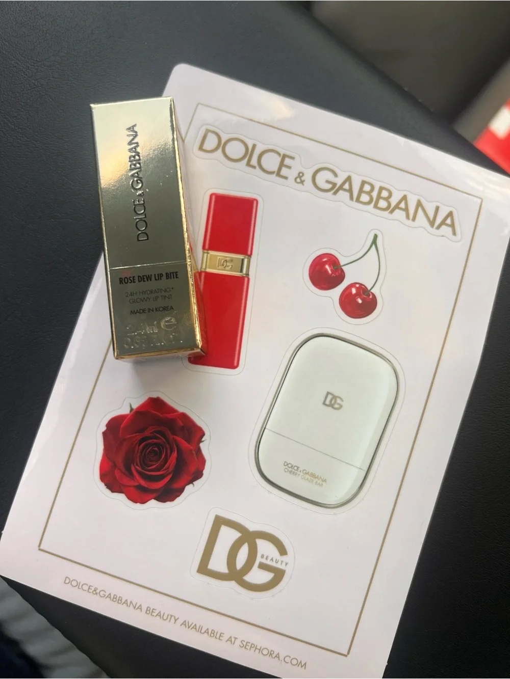 Dolce & Gabbana Rose Dew Mini Lip Bite & Limited Edition Sticker Set